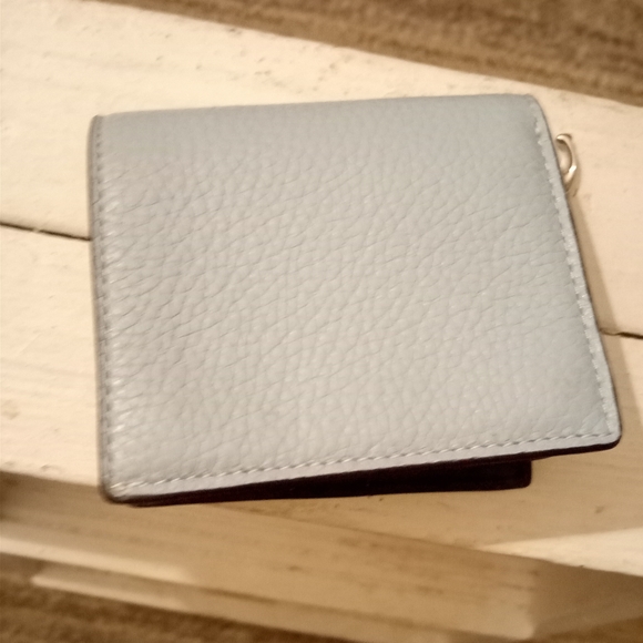 Coach BABY BLUE Leather Wallet - Picture 6 of 7